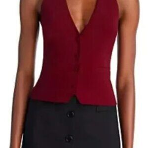 Aqua dark red Halter Top